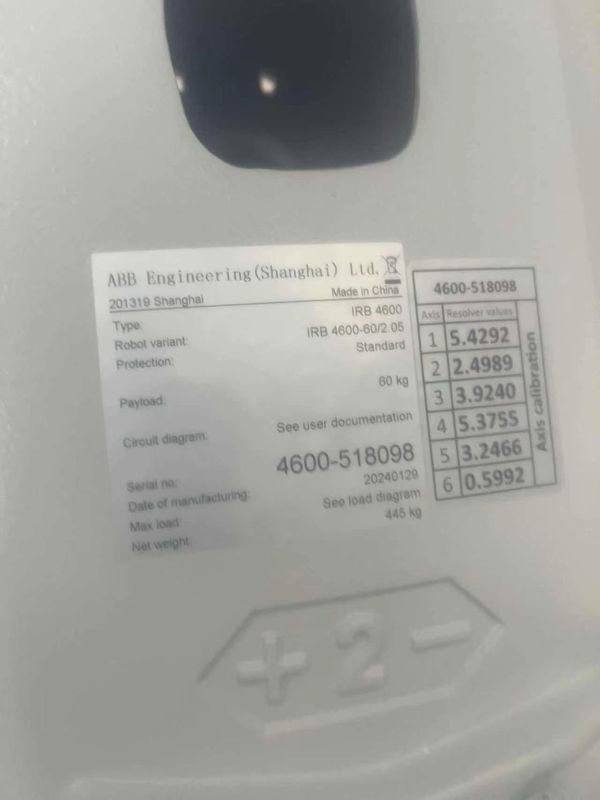 ΝΕΑ ABB IRB6700 M2004 200/2.60 Τύλιση, Παλετιστοποίηση, Τεχνική επεξεργασία, Τεχνική επεξεργασία, Μέτρηση