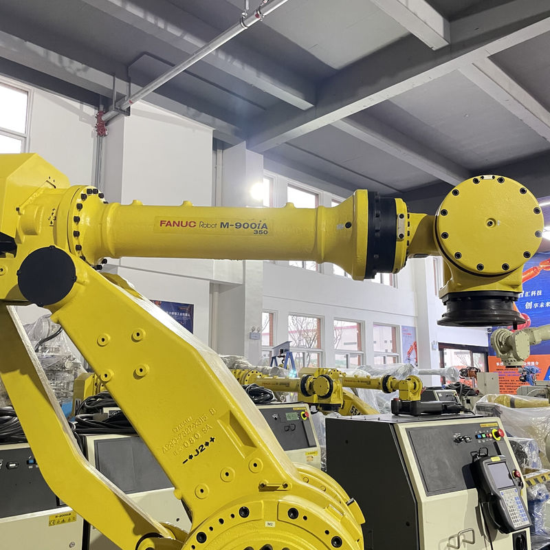 Βιομηχανικό Ρομπότ 6 Άξονες Fanuc M-900iA/350 Ρομπότ συγκόλλησης 350kg ωφέλιμο φορτίο 2655mm εύρος για χειρισμό γυαλιστική συναρμολόγηση και κόλλα κόλλημα