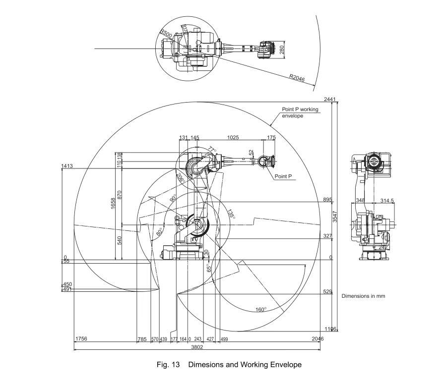 2061mm Reach CR50 XRC 50kg Πληροφοριακό φορτίο Motoman Arc Welding Robot για την προετοιμασία και φόρτωση / εκφόρτωση εξαρτημάτων